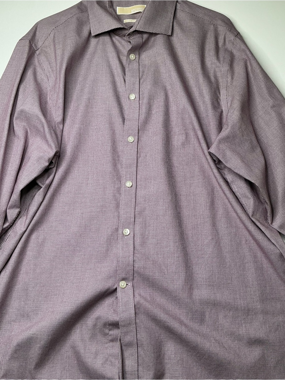 Michael Kors Men Shirt Plaid Long Sleeve Button-Up Shirt Multicolor 17 34/35